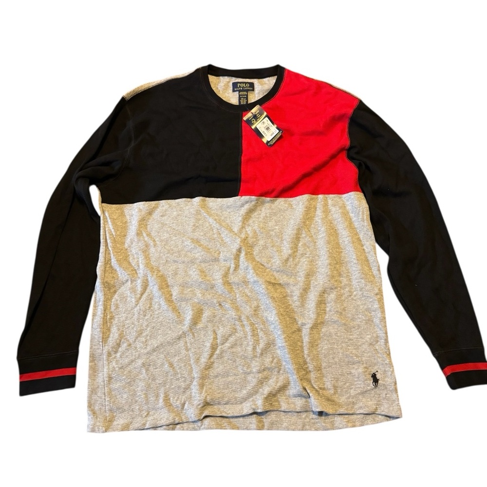 Polo Ralph Lauren Men's Long Sleeve Sleepwear Tee - Red, Black, Gray